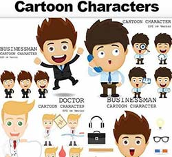 职业人卡通形象(第一版/11套)：Cartoon Characters - Professions of People